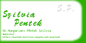 szilvia pentek business card